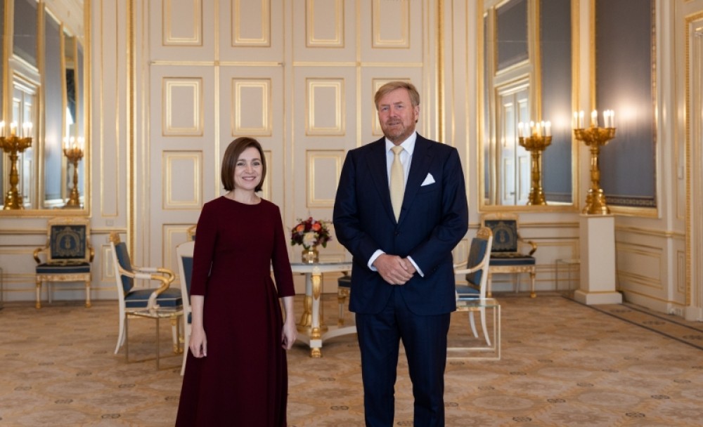 Maia Sandu a discutat cu Regele Willem-Alexander al Țărilor de Jos